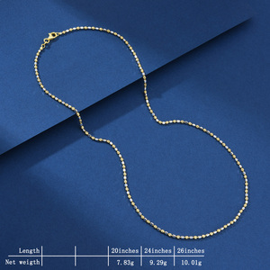 Collar <span class=keywords><strong>de</strong></span> Cadenas Finas TIANYIDA para Mujer al por Mayor Plata <span class=keywords><strong>de</strong></span> Ley 925 Bañada en <span class=keywords><strong>Oro</strong></span> <span class=keywords><strong>Estilo</strong></span> <span class=keywords><strong>Italiano</strong></span> <span class=keywords><strong>Cadena</strong></span> <span class=keywords><strong>de</strong></span> Eslabones Torcidos con Cuentas - Product Image 6