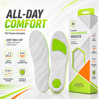 Semelles intérieures en mousse PU en vrac, super douces, légères, extensibles, respirantes, désodorisantes, en nid d'abeille, pour la course, unisexes, pour chaussures de sport