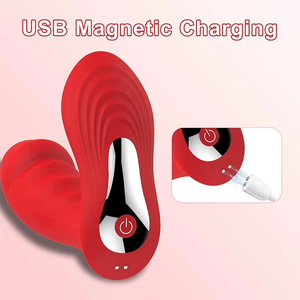 強化された喜びのための高度な充電式防水花型バイブレーター2in1レッドパープル - Product Image 5