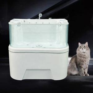 Baignoire pour animaux de compagnie en acrylique écologique pour chiens et chats avec lumières LED et massage à remous pour utilisation autonome - Product Image 3