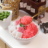 Perles éclatantes de tapioca saveur fraise pour Bubble Tea, ingrédients pour thé au lait Boba, OEM/ODM
