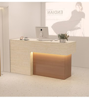 Comptoir de caisse moderne en MDF sur mesure pour les petites boutiques, les présentoirs de gâteaux et de vêtements, les hôtels, les bureaux, les entreprises, les réceptions