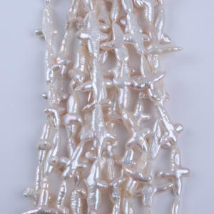 Cadena de Perlas de Agua Dulce Naturales con Orificio Vertical Cruzado de Estilo Barroco, Perlas Sueltas para DIY, Venta al por Mayor en Zhuji - Product Image 1