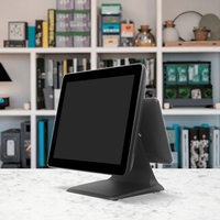 Двойной дисплей емкостный сенсорный экран POS система Windows 10/11 кассир 15 дюймов с 9,7 "вторым дисплеем