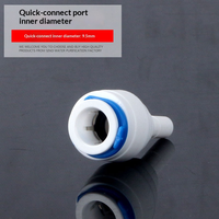 Raccord rapide manuel Yenvqee 3/8 pour tuyau d'osmose inverse, connexion RO, raccord de tuyau en plastique pour aquarium, bleu, droit
