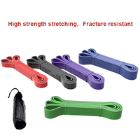 Bandas de látex con logotipo personalizado, juegos de bandas de resistencia para hacer ejercicio personalizado, bandas de entrenamiento largo para gimnasio