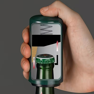 Ouvre-bouteille magnétique automatique JM en acier inoxydable pour cuisine, outil portable pour ouvrir les bouteilles de bière, gadgets de bar - Product Image 4