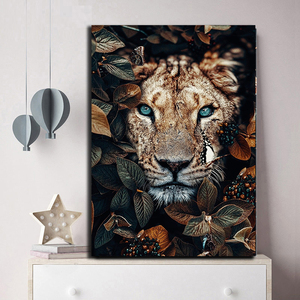 Poster di Animali, Tigre e Leoni, Arte Murale della Giungla su Tela, Quadri Decorativi per Soggiorno, Decorazioni per la Casa - Product Image 5