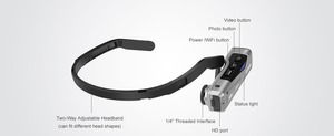 Caméscope d'action portable <span class=keywords><strong>ORDRO</strong></span> <span class=keywords><strong>EP7</strong></span> FPV 4K POV – Libérez vos mains pour le vlogging en extérieur – Conception montée sur la tête – Caméra FPV - Product Image 6