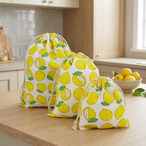 Bolsas de Lino Personalizadas con Cordón, Bolsas de Lona para Regalos, Bolsas de Algodón para Bodas con Impresión de Logotipo, Cordón Simple y Doble - Product Image 1