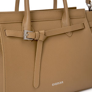 Top Quality Customized <strong>Luxury</strong> Genuine Leather Tote Bag for Women Retro Ladies Zipper Leather <strong>Handbag</strong> with Inner Pocket - Product Image 3