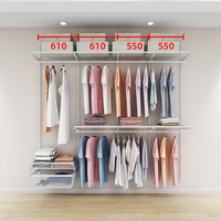Vente en gros de meubles de chambre à coucher d'armoire de vêtements d'organisateur de placard moderne personnalisé