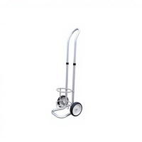 Chariot à gaz industriel - Chariot pliable en acier inoxydable pour oxygène, azote, acétylène