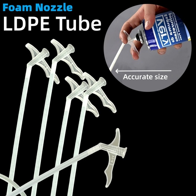 Foam Applicator LDPE Tube with Nozzle Tubes Polyethylene Dispensing Tube Sealant Nozzle Tube Foam Nozzle Tube
