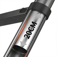 Échelle d'extension robuste en acier inoxydable réglable 2x7 marches avec pédale antidérapante, capacité de charge 150 kg, pour entrepôt et salle de sport