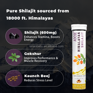 Comprimés effervescents de Shilajit de l'<span class=keywords><strong>Himalaya</strong></span> de haute qualité avec logo personnalisé, Ashwagandha, sans gluten, complément naturel pour stimuler l'endurance - Product Image 4