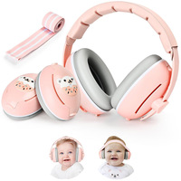 Casque anti-bruit pour bébé de couleur personnalisée, avec bande de fixation améliorée, protection auditive insonorisée pour nourrissons et tout-petits