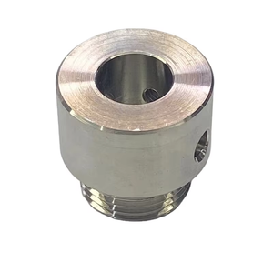 Custom CNC Turned Mirror Polished Stainless Steel Threaded Cylinder Connector Side Pin Hole Sleeve Adapter Parts - Product Image 6