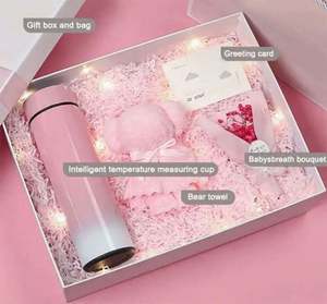 Pink Promotional Gift Set Intelligent Water Cup Vacuum <b>Flask</b> Business Style Cost-Effective Gift Box for Lady's Birthday Gift - Product Image 6