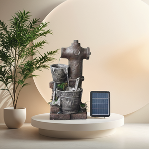 Ev ve dış dekorasyon için su çeşmesi ile güneş enerjisi musluk parlak LED - Product Image 6