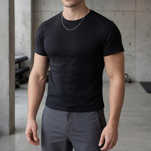 T-shirts vierges de haute qualité, personnalisables, unisexes, respirants, vêtements d'été, <span class=keywords><strong>streetwear</strong></span> urbain, t-shirt slim fit pour hommes - Product Image 1
