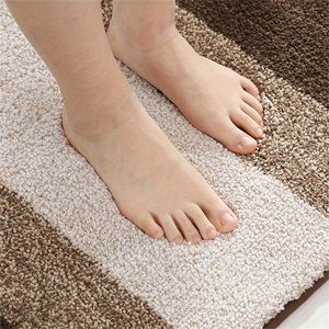 Alfombras de baño de microfibra absorbentes suaves y cómodas, alfombra de baño impermeable, alfombrilla de ducha lavable antideslizante - Product Image 6