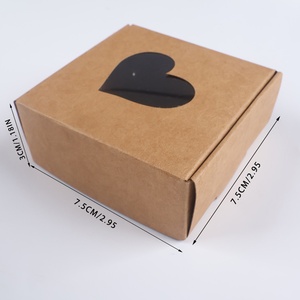 Scatola Regalo Mini <span class=keywords><strong>in</strong></span> Carta Kraft Fatta a Mano a Forma di Aeroplano con Finestra a Cuore, Design Pieghevole Intagliato, <span class=keywords><strong>in</strong></span> Cartoncino Bianco e Nero per Gioielli - Product Image 6