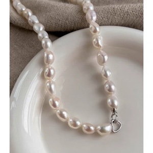 Collar de Perlas de Agua Dulce Barrocas Blancas Grandes, Elegante y de Moda, Estilo Francés, Collar de Perlas Irregulares Naturales para Clavícula - Product Image 5