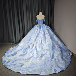 Jancember 6758 Broderie Bleu Chérie Brillant Soirée Quinceanera Robes - Product Image 5