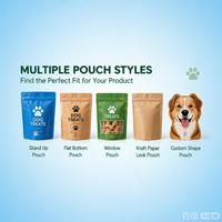 Sachets personnalisés imprimés pour friandises pour chiens, refermables, autoportants, pour emballage de snacks pour animaux de compagnie, usine OEM/ODM pour la vente en gros