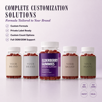 Gommes à la Sureau, Vitamine C et Zinc, Saveur Personnalisée, Marque Privée, Immunité, 60 Unités