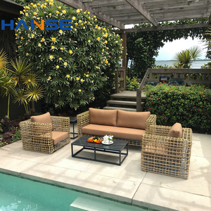 Best seller garden classics divano in vimini in plastica rattan rimovibile set rattan patio esterno mobili in vimini pattaya thailandia - Product Image 1