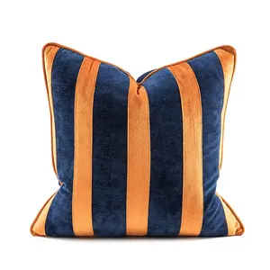 Thick Chenille Throw <strong>Pillow</strong> 18 X 18 Inches Soft Decorative <strong>Pillow</strong> Cover Solid Square Cushion Case for Couch Sofa Bedroom <strong>Orange</strong> - Product Image 1