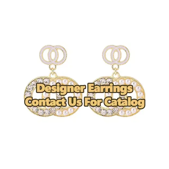 Womens 2022 Fashion Fine Gold Plated Pearl Stud Hoop Luxury Stainless Steel Designer Jewelry Earrings