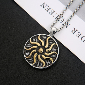 Yunnique – pendentif en acier titane, design géométrique, collier unisexe, bijoux - Product Image 3