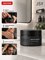 Pâte coiffante mate 100 ml pour hommes – Fixation souple, fini mat, coiffage facile, texture cire-gel – Marque privée OEM ODM Vente en gros