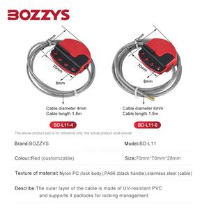 Dispositivo de bloqueo de <span class=keywords><strong>cable</strong></span> multipropósito OEM aislado 6MM * 1,8 M o 4MM * 1,8 M <span class=keywords><strong>Cable</strong></span> DE SEGURIDAD recubierto de vinilo con desbloqueo de llave para puerta - Product Image 3