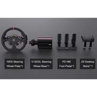 Volant de course pour jeux vidéo PXN V12 Lite noir en plastique + métal, manette de jeu à distance pour voiture, accessoires pour manette de jeu