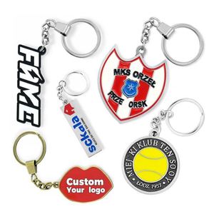 No Minimum Order Manufacturer <b>Custom</b> Shape Logo 2D 3D Letter Hard Soft Enamel <b>Key</b> Chain Zinc Alloy Metal Keyring Keychains - Product Image 1