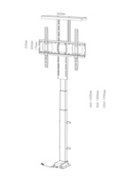 Support de télévision électrique JIANGHAO LED LCD 70 pouces avec construction en acier et design dissimulé, télécommande électrique