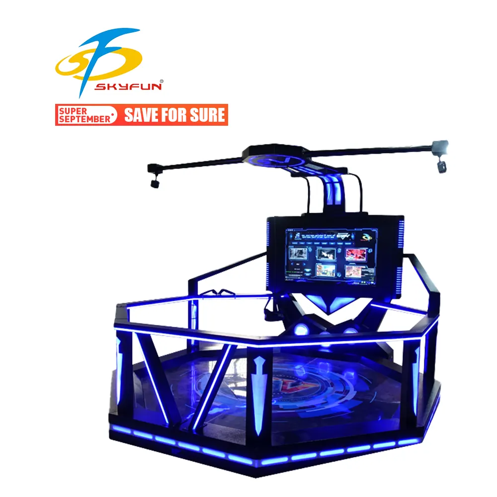 Large shooting space VR game machine 52 inch real time game display skyfun VR simulator