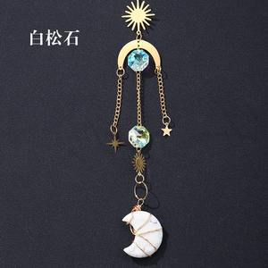 Campanas de viento de luna con cristal hecho a mano para la decoración de la pared <span class=keywords><strong>del</strong></span> hogar estético Boho cristal <span class=keywords><strong>sol</strong></span> atrapasueños regalo para Navidad - Product Image 6