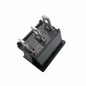3 Pin Rocker Switch 2Way Square Hitam Shell Kecil Saat Di OFF Mini Sejenak Tekan Tombol Switch JS-606B-Q-BB-3H