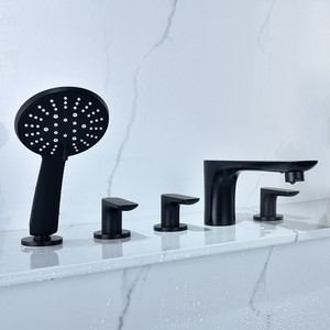 Robinet de douche pour <span class=keywords><strong>baignoire</strong></span> Lusa, moderne, en laiton poli chromé, thermostatique, avec jet de pluie doux, chaud/froid, avec <span class=keywords><strong>barre</strong></span> coulissante - Product Image 2