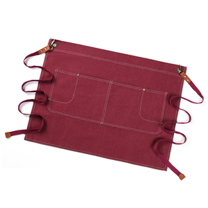 Tablier demi-longueur robuste en toile polyester-coton, taille ajustable, multi-poches, personnalisable avec logo, vente en gros disponible - Product Image 1
