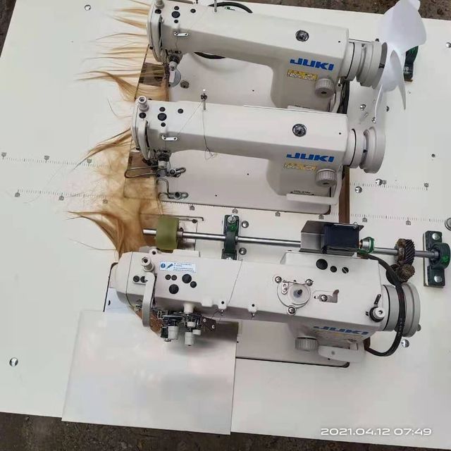 Wholesale Natural Three Head Hair Weft Machine