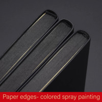 Libreta Personalizada A5 de Cuero PU Negro, Cuaderno Minimalista de Papel Grueso, Agenda de Negocios, Marcador con Colgante Metálico, Diario, Regalo