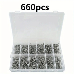 Baiguluo Aluminum Blind Rivets 660Pcs 4.0-4.8mm Round Head Rivet Set For Metal Joining - Product Image 2