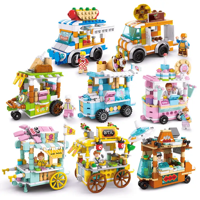 Jouet éducatif pour enfants, bloc de construction, aspect Legoi Street View, assemblage de briques, modelage roi, 8613