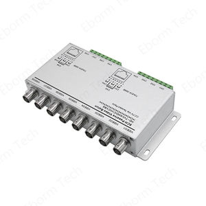Balun de Video Pasivo de 8 Canales, Balun Múltiple de 8 Puertos HD-TVI AHD CIV CVBS CCTV a través de <span class=keywords><strong>Pares</strong></span> Trenzados - Product Image 5